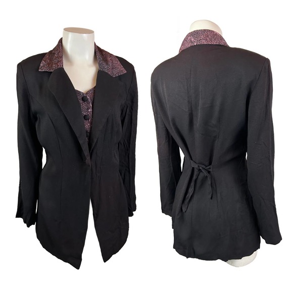 1990s All That Jazz Vampire Vibes Tunic Blazer Jacket Gothic / Women’s Medium * - Picture 3 of 4
